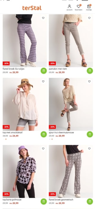 Shop nu jouw favoriete outfits met 30% korting bij Terstal