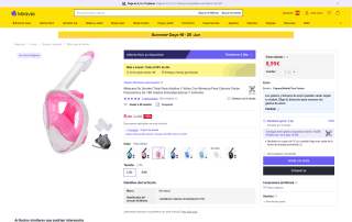 Máscara de snorkel por 8,99€
