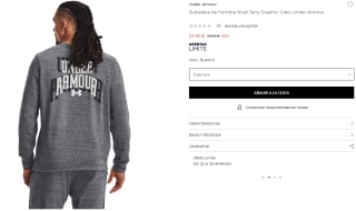 Sudadera de hombre Under Armour Rival Terry Graphic Crew por 23.95€