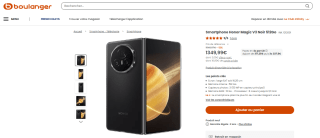Smartphone HONOR Magic V3 Noir 512Go à 1.349,99€