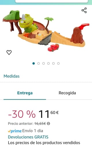 Disney Pixar Cars On The Road Juego Dino por 11,60€.