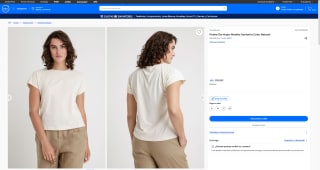 Polera De Mujer Modelo Santorini Color Natural por solo $19.992