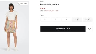 Falda corta cruzada Only por 5.99€