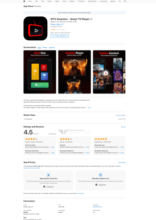 IPTV Smarters Smart TV Player Gratis IOS