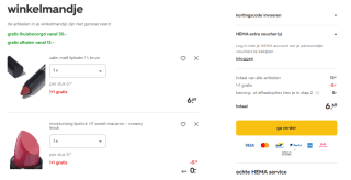 1+1 gratis op lippenstift en lipgloss bij Hema