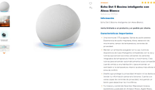 Amazon Echo Dot 5 Bocina inteligente con Alexa Blanco