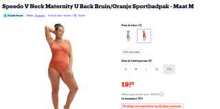 Speedo V neck zwangerschapbadpak voor €19,20 bij Bol