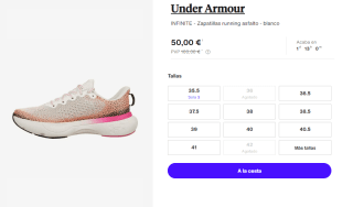 Zapatillas de Running para Mujer Under Armour INFINITE por 50€