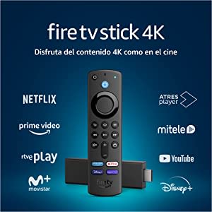 Fire TV Stick 4K con mando por voz Alexa (incluye controles para el televisor). Por 29,99€
