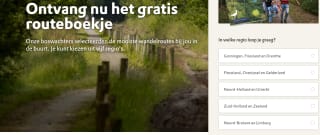 Gratis wandelroute boekje van Natuurmonumenten aan te vragen