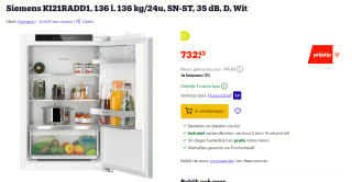 Siemens KI21RADD1 inbouw koelkast voor €732,42 bij Bol.com