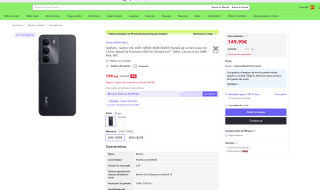 Móvil Realme 14X 6GB+128GB por solo 149,90€