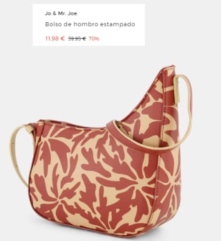Bolso de hombro estampado Jo & Mr. Joe por 11.98€