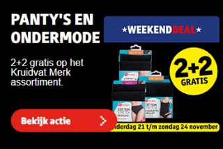 2+2 gratis op Kruidvat panty's en ondermode