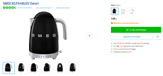 SMEG waterkoker KLF04BLEU voor €120 bij Coolblue