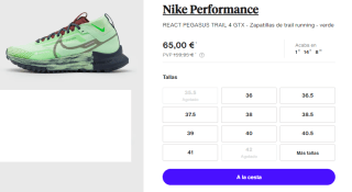 Zapatillas de Trail Running de Mujer Nike Pegasus Trail 4 GORE-TEX por 65€