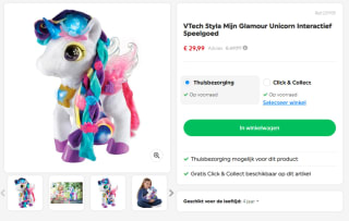 VTech Styla Mijn Glamour Unicorn Interactief Speelgoed voor €29,99 bij Smyths Toys