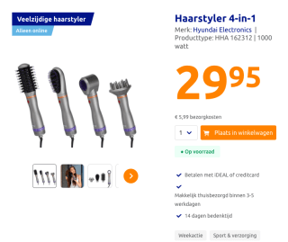[Dyson Dupe] Hyundai 4-in-1 haarstyler voor 29,95 euro