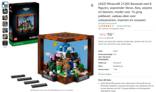 Lego Minecraft De werkbank (21265) voor €55,75 bij Amazon DE