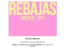 Hasta 70% descuento desde la app de Misako