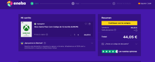 Código Xbox Game Pass Core 12 meses para Europa por 44,05€