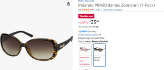 Polaroid Zonnebril voor Dames (P8430) Polariserend voor €25,04 met Amazon prime