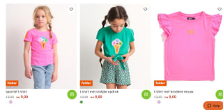 Diverse meisjes Tops en T-shirts voor €9 bij Terstal