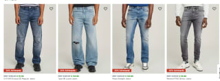 20% korting op jeans en broeken + 10% extra korting dmv de code bij G-Star