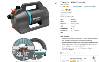 Gardena Besproeiingspomp 4100 Silent Set voor €129,95 na cashback bij Amazon
