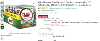 100 tabs Fairy (Dreft) Platinum Plus vaatwastabletten voor €15,25