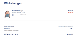 Protest kortingscode voor 10% extra korting op winterjassen tot 70% korting