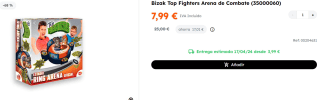 Juego de Mesa Bizak Top Fighters Arena de Combate por 7.99€