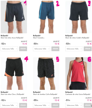 BULLPADEL - Prendas con descuento de hasta el 63%