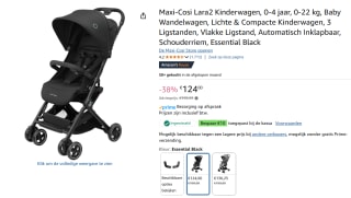 Maxi-Cosi Lara Buggy - Essential Black voor €114 dmv code bij Amazon