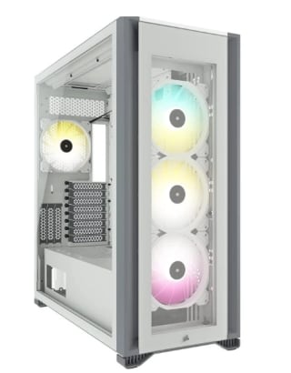 Caja Corsair iCUE 7000X RGB Cristal Templado USB 3.0 Blanca por 299.9€