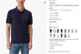 S. Oliver heren polo voor €11,99 bij Amazon