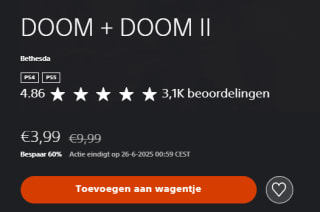 DOOM + DOOM II voor €3,99 in de Playstation Store