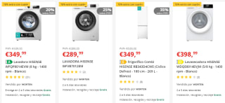 Electrodomésticos Hisense con 15% descuento EXTRA
