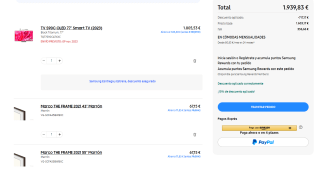 Samsung TV S90C OLED 77" TQ77S90CATXXC + 2 marcos TV por solo 1639,83€