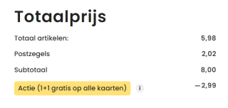 1+1 gratis op alle Hallmark kaarten