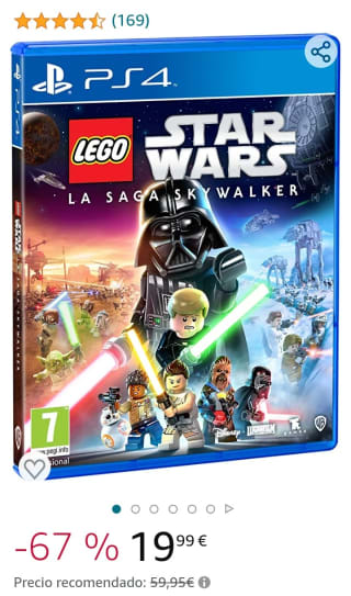 LEGO Star Wars: La Saga Skywalker PlayStation 4 por 19,99€.
