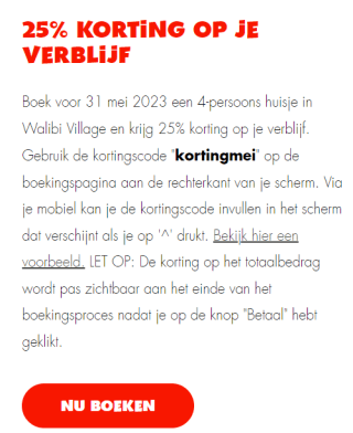 Walibi Holland kortingscode voor 25% korting op je boeking