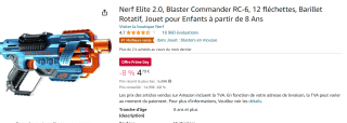 Nerf Elite 2.0 Commander RD 6 voor €4,79 bij Amazon