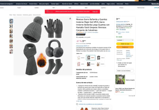 Pack Gorro bufanda guantes para pantalla táctil orejeras y calcetines Niwicee por solo 9,99€