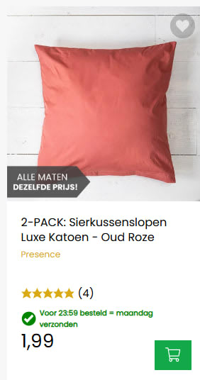 Beddengoed vanaf €1,99 bij Dekbed-Discounter