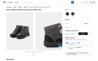 Botas trekking para montaña TEX hombre por 12,99€