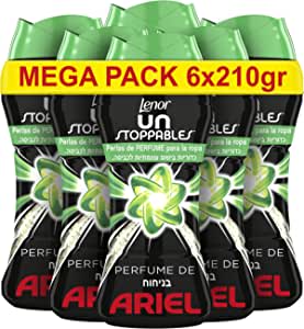 Lenor Unstoppables parfumkralen voor kleding, 90 wasbeurten (6 x 210 g), geur Ariel voor €18 bij Amazon