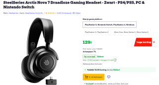 STEELSERIES Arctis Nova 7 Gaming Headset - Zwart voor €129 bij Bol.com