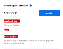 3x2 Selección juguetes Lego vendidos por Carrefour
