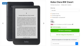 Kobo Clara e-reader voor €119 (zwart-wit) bij Expert